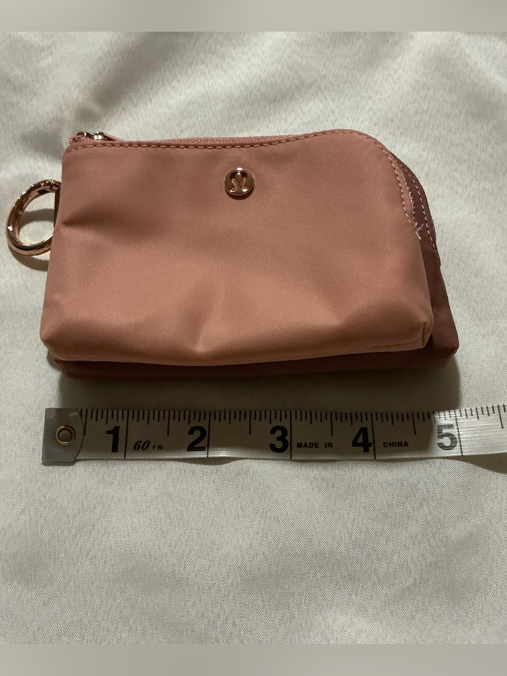 lululemon | Double Zip Clippable Card Pouch Red Clay/Tea Rose NWOT - Picture 7 of 9